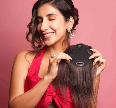 Backcombed Hair Topper - 8 inch - Lace Base | Nish Hair