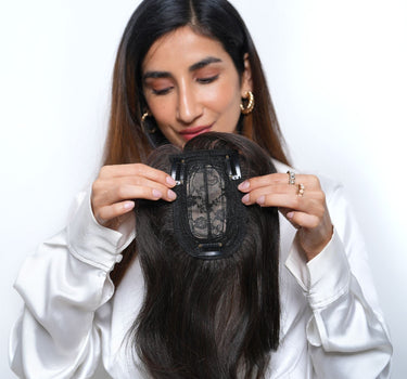 Bangs With Scalp Hair Topper – Silk Base Bangs – Nish Hair