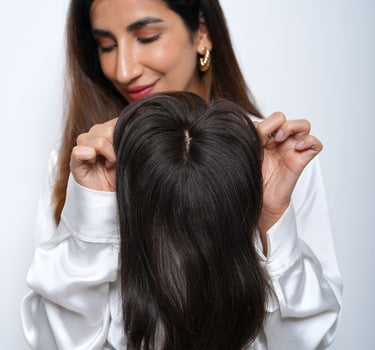 Bangs With Scalp Hair Topper – Silk Base Bangs – Nish Hair