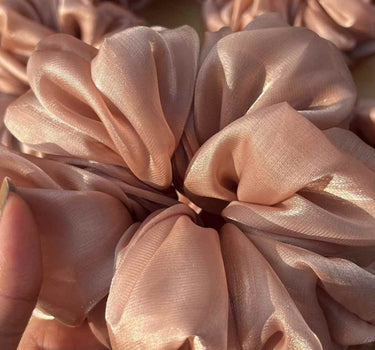 Brown Shimmer Pixie Scrunchie | Nish Hair X Threads by Dinckle