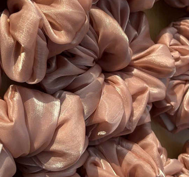 Brown Shimmer Pixie Scrunchie | Nish Hair X Threads by Dinckle