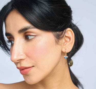 Evil Eye Copper Drop Earrings