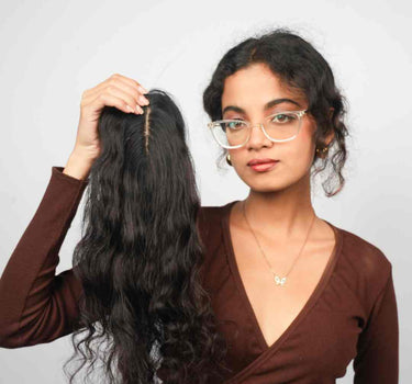 Curly Scalp Line Hair Topper – 1.5x5inch – Silk Base