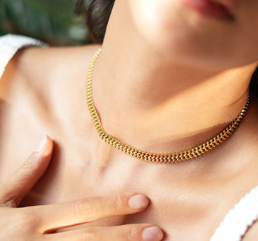Limited Edition Choker Necklace 18K Gold Plated | Nish Hair X Evil Eye Jewel