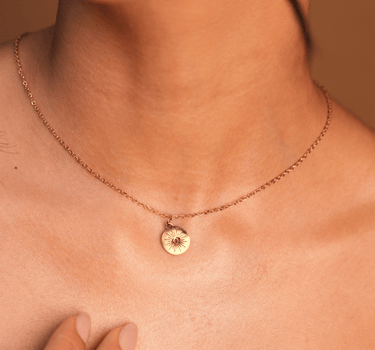 Evil Eye Coin Shape Necklace | Nish Hair X Evil Eye Jewel