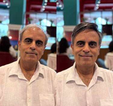 Grey Men Hair Topper - Lace Base