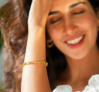 Inez Cabel Link Bracelet 18K Gold Plated | Nish Hair X Evil Eye Jewel