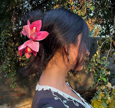 Lily Flower Holiday Clips | Nish Hair