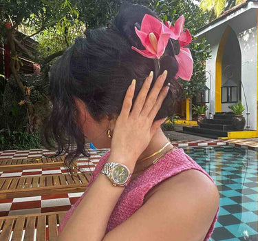 Lily Flower Holiday Clips | Nish Hair