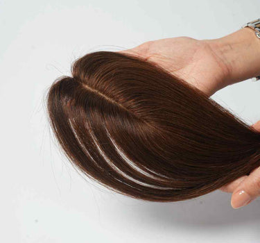 Scalp Line Hair Topper - Light Brown – 1.5 x 5inch – Silk Base