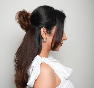 Human Hair Donut Scrunchie Light Brown