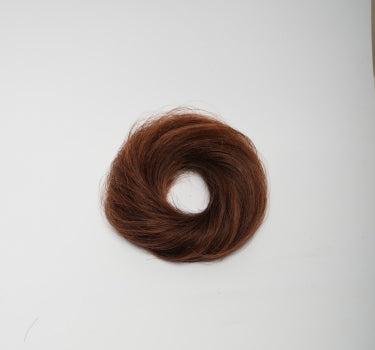 Human Hair Donut Scrunchie Light Brown