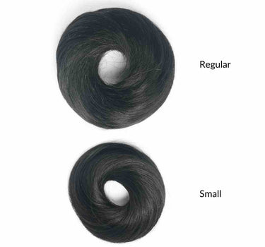 Human Hair Donut Scrunchie Black | Nish Hair