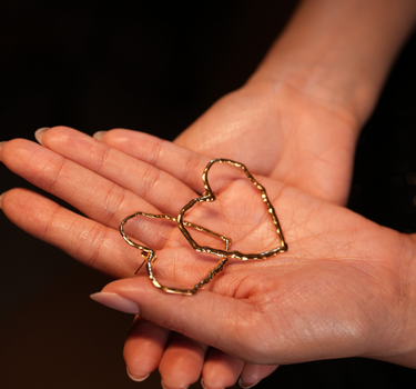 Structured heart Earrings | Nish Hair X Evil Eye Jewel