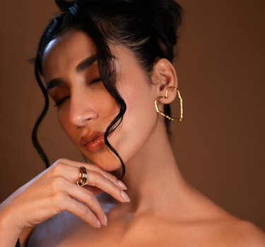 Structured heart Earrings | Nish Hair X Evil Eye Jewel