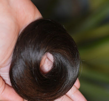Small Donut scrunchie- natural black