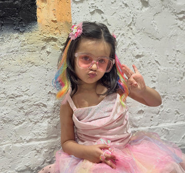 Unicorn Clip in coloured hair extensions for kids