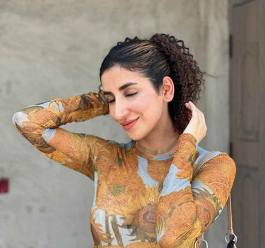 Curly Hair Topknot Extensions – Wrap Around