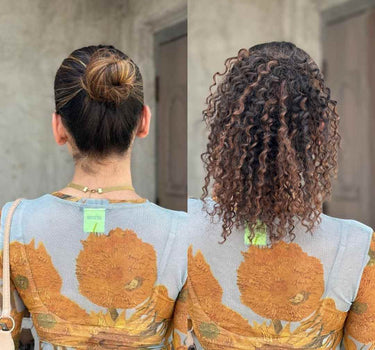 Curly Hair Topknot Extensions – Wrap Around