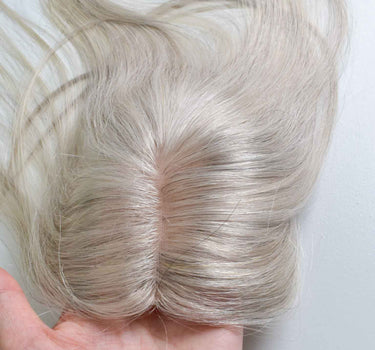 Silver Scalp Line Hair Topper – 1.5 x 5inch – Silk Base
