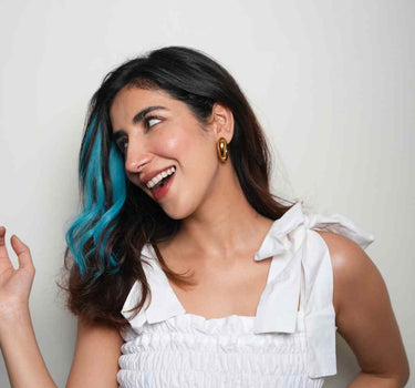 Unicorn Blue #Strandout- Coloured clip-In Hair
