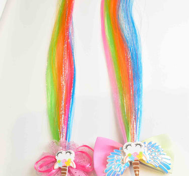 Unicorn Clip in coloured hair extensions for kids