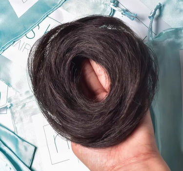 Regular donut scrunchie- natural black