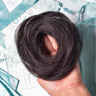 Regular donut scrunchie- natural black