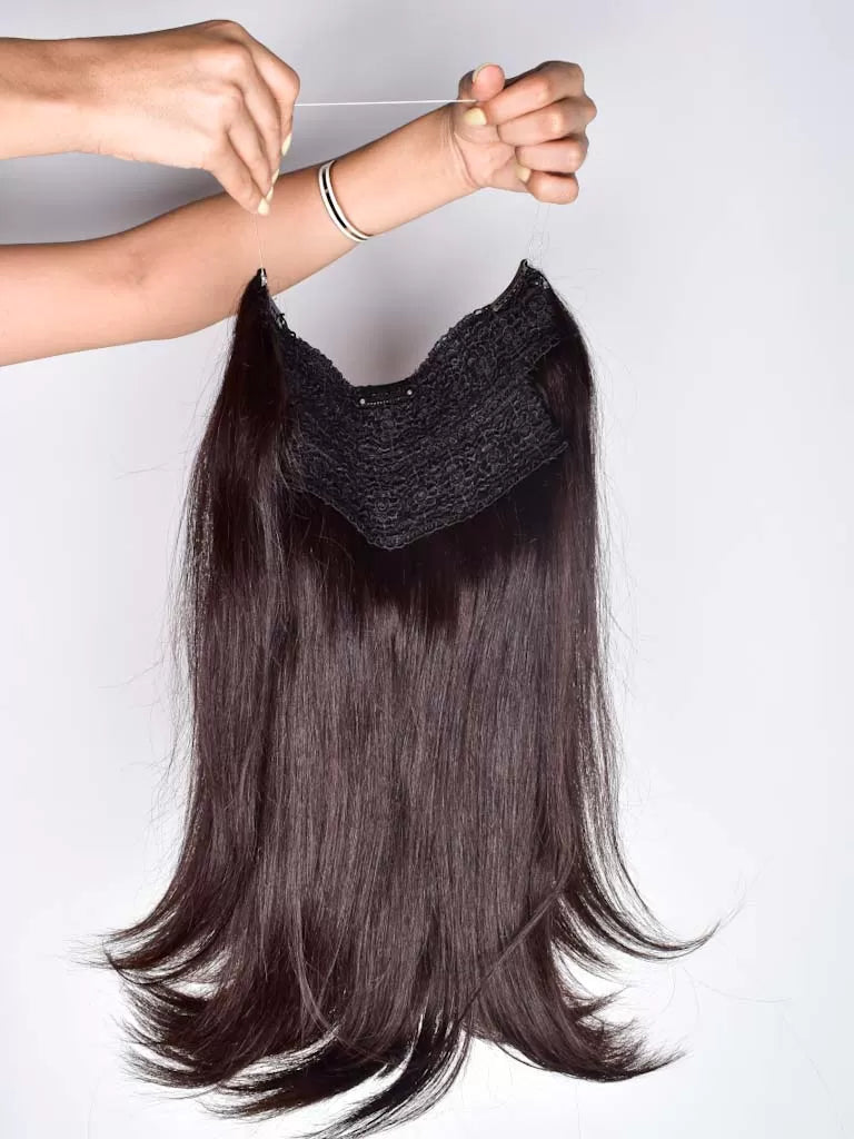 Halo Extensions – Dark Brown – Classic hair extensions – Nish Hair