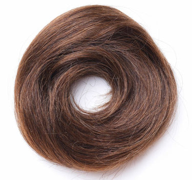 Human Hair Donut Scrunchie Light Brown