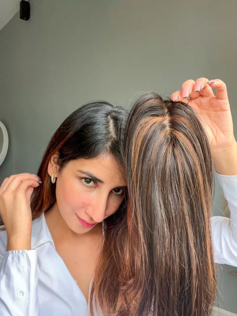 Scalp Line Hair Topper – Lightweight, 100% Human Hair for Thinning