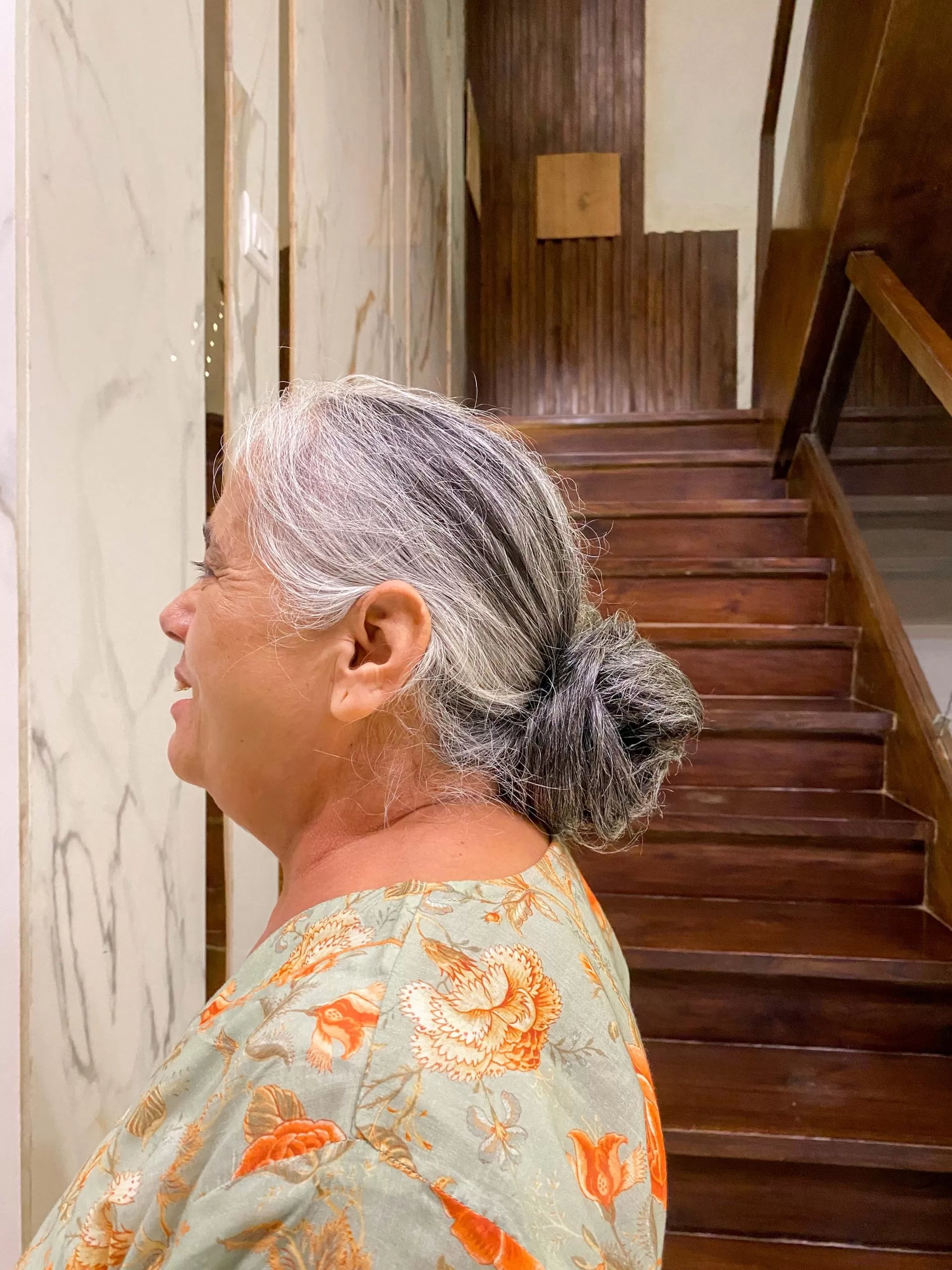 Donut Scrunchie Salt Pepper Human Hair Nish Hair