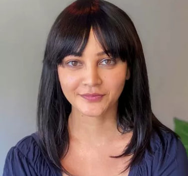 Full Head Wefted Wig With Bangs | Nish Hair