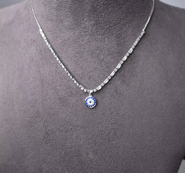 Silver Evil Eye Necklace / Choker