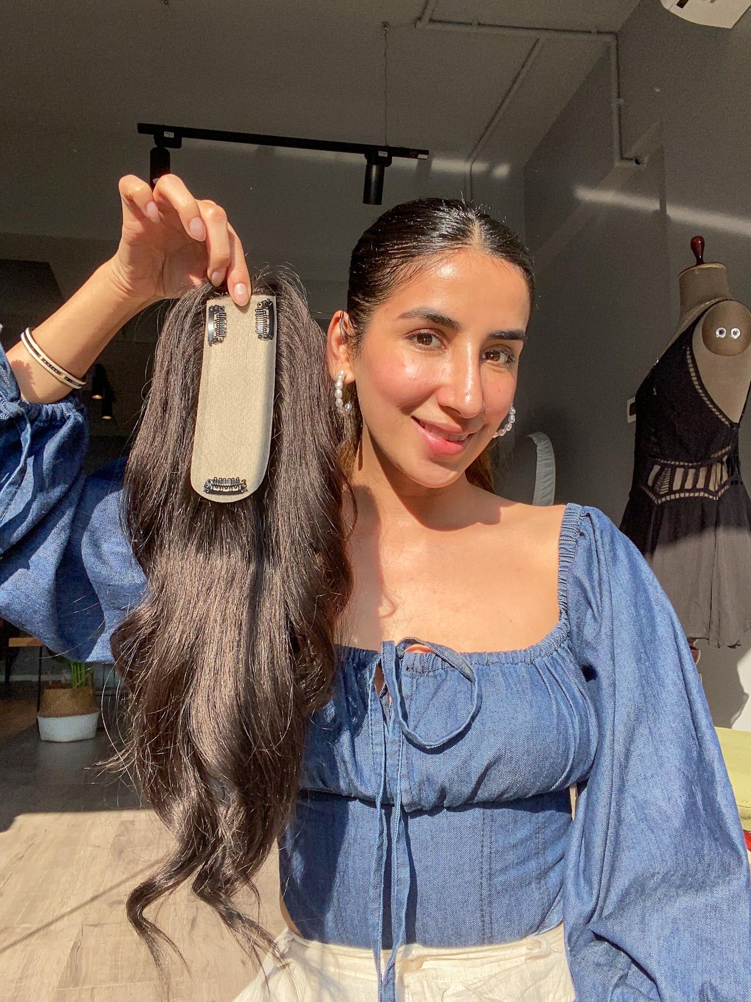 Nish Hair Halo Hair Extensions Grams Silk Base Faux Scalp™ – Hair