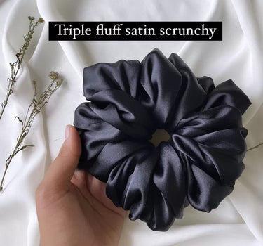 Black Satin Triple Fluff | Nish Hair X Threads by Dinckle