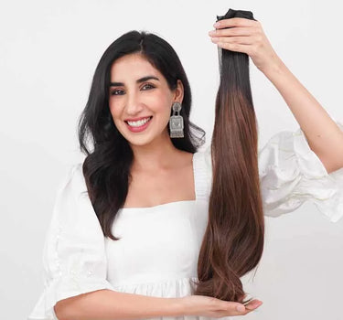 Parul’s Ombre Clip-in Hair Extensions – Set of 4 | Nish Hair