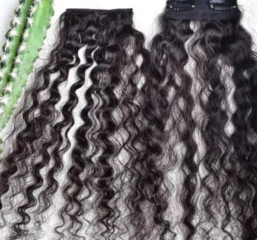 Slightly Coiled Curly Hair Extensions – Side Patches