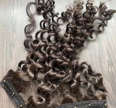 Slightly Coiled Curly Hair Extensions – Side Patches